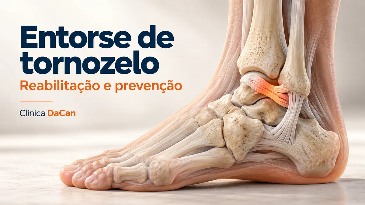 Capa ilustrativa do artigo: Entorse de tornozelo: tipos, tratamento, reabilitação e prevenção de novas torções