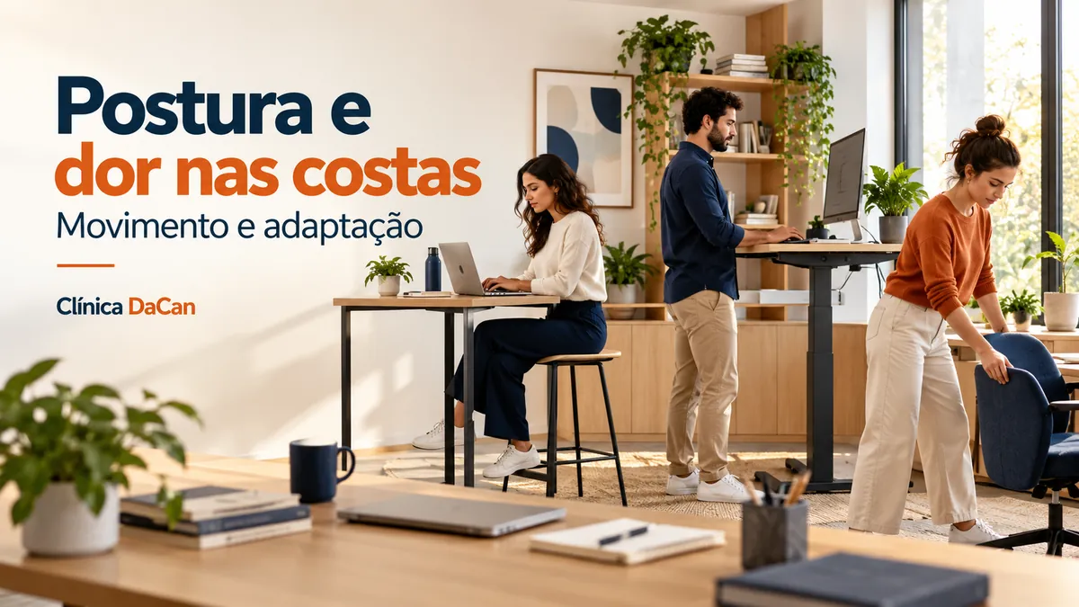 Capa ilustrativa do artigo: Postura e dor nas costas: ajustes de conforto, movimento e prevenção